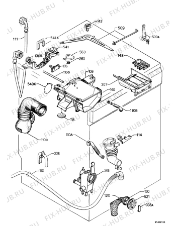 Взрыв-схема стиральной машины Zanussi FLD484 - Схема узла Hydraulic System 272